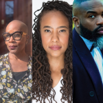 five headshots side by side