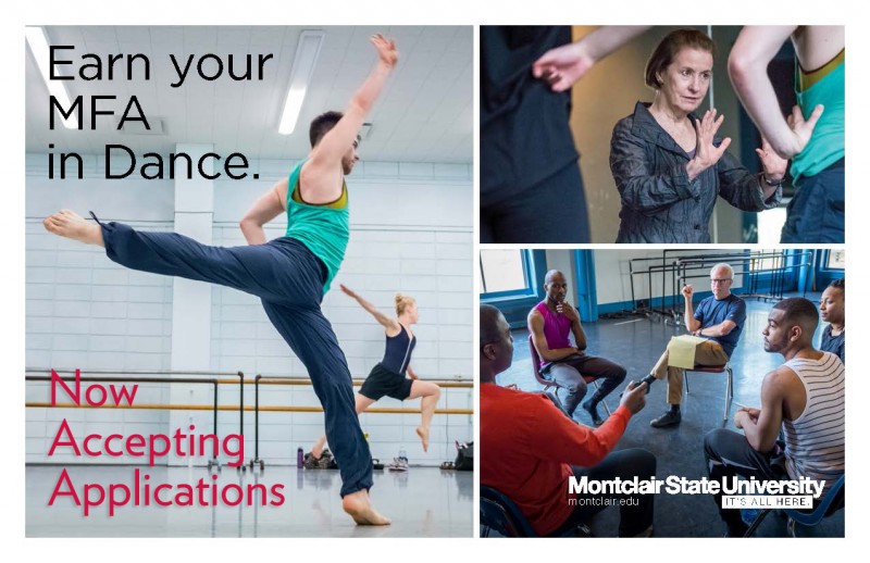New low-residency MFA in Dance at Montclair State University
