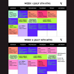 The summer intensive schedule breakdown for our two week intensive!