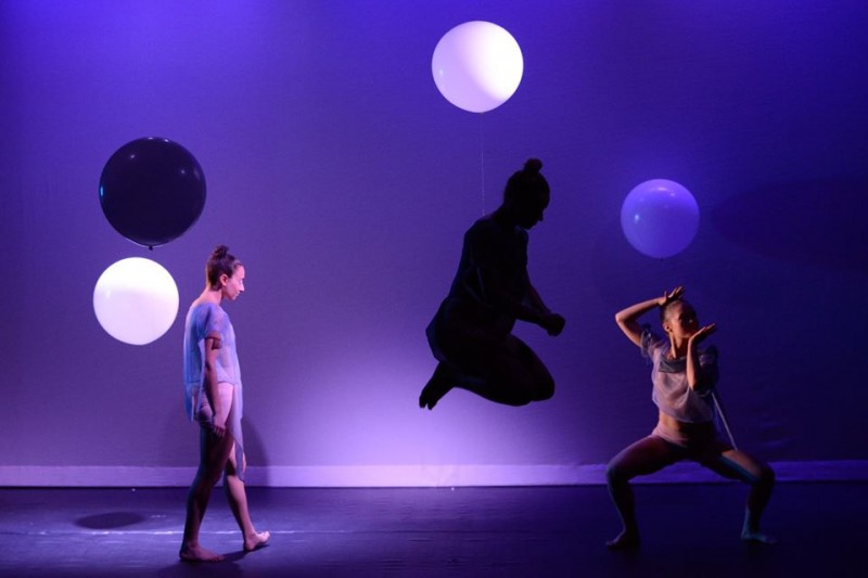 Footage from a showing at Footprints Modern Dance Festival