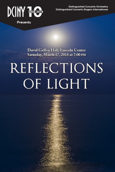 Reflections of Light, Saturday March 17 at 7:00 PM, David Geffen Hall
