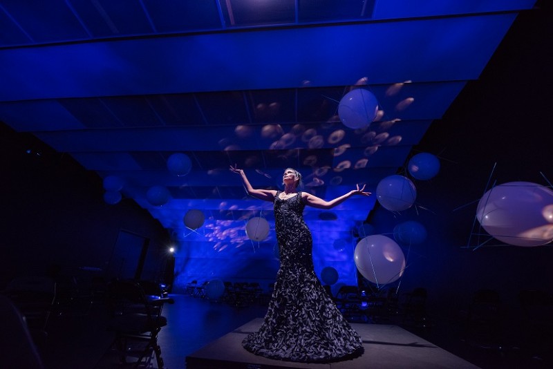 Photo of KT Niehoff in Before We Flew Like Birds, We Flew Like Clouds by Nate Watters.