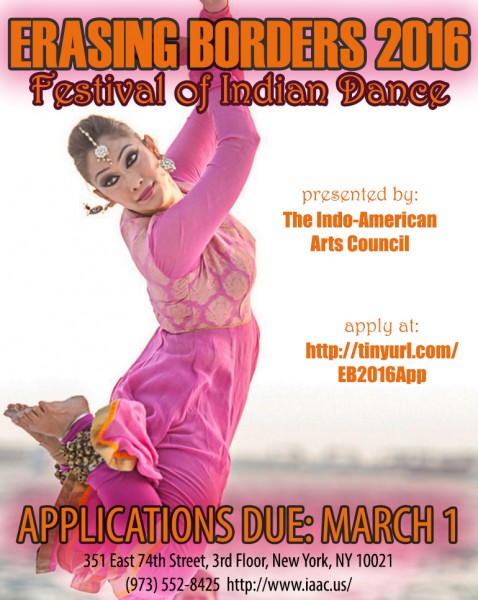 Erasing Borders Festival of Indian Dance-Call for Submissions