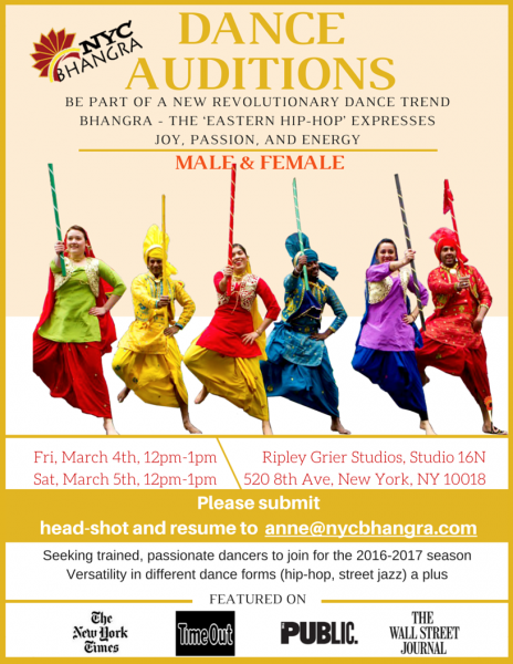 NYC Bhangra is looking for dancers! 