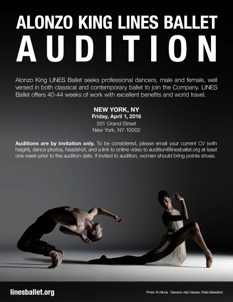 Alonzo King LINES Ballet AUDITION
