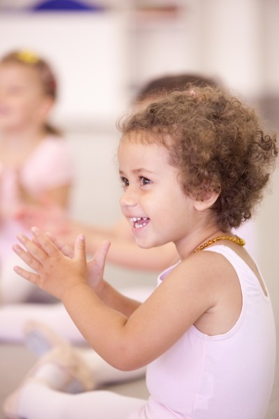 Young dancer in Pre-Ballet class at Ballet Academy East, August 2010