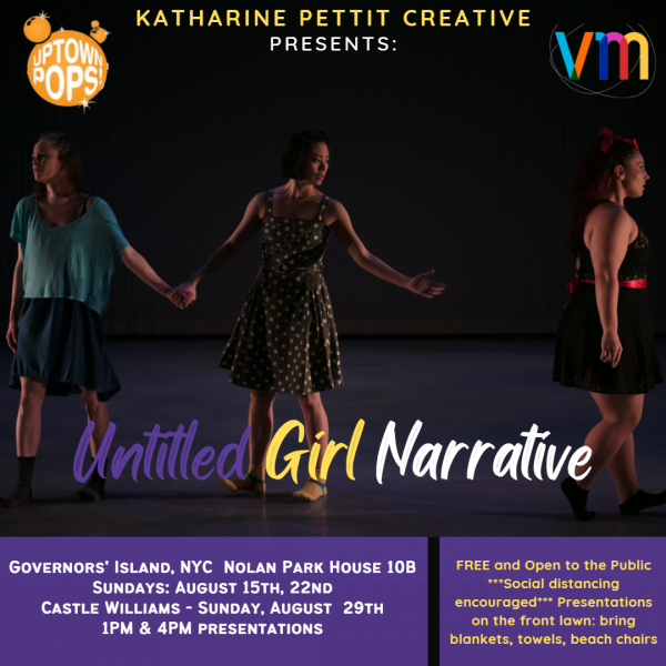 Image from UNTITLED GIRL NARRATIVE showing three female presenting young people, two holding hands and a third turning away