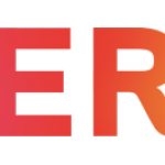 Gradient pink, orange, and yellow letters on white background spelling out HERE.