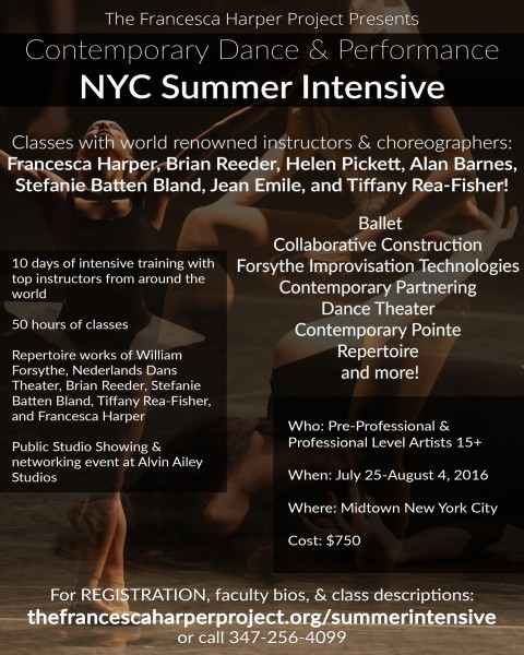 Contemporary Dance & Performance NYC Summer Intensive