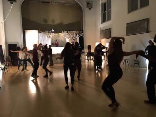Lovers of dance gather in BKSD's warm space to enjoy the Hustle.