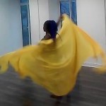 "Lifted"  fabric dance of embracing self acceptnce