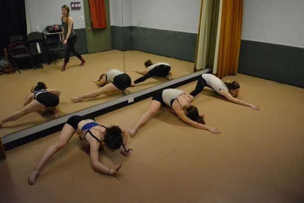 Katya leading rehearsal for Entrapment