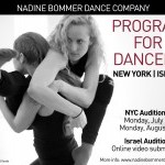 Company dancers Delphina Parenti and Sammy Roth rehearse a lift for the work SEPIA.