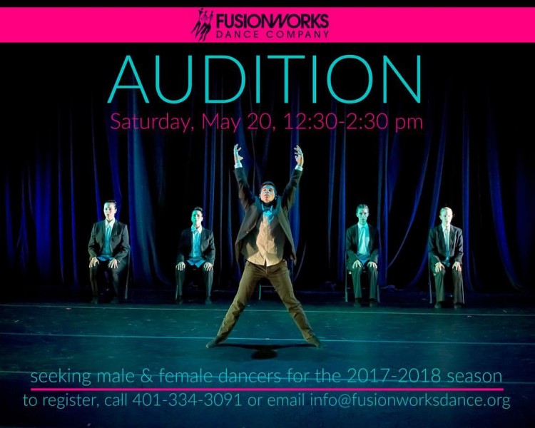 Fusionworks Dance Company Audition Notice: Seeking male and female dancers for the 2017-2018 season