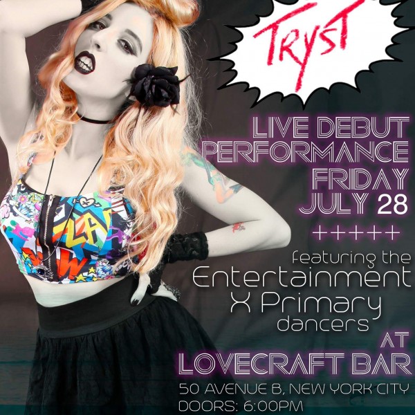 Flyer for Tryst up and coming show