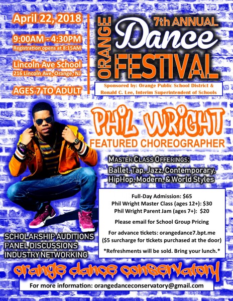 Orange Dance Festival - Save the Date - April 22, 2018