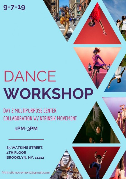 OPEN LEVEL FREE DANCE WORKSHOP FOR THE COMMUNITY 