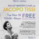 image of Jacopo Tissi with text about master class