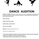 Dance Audition Date, Time, and Location