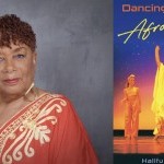 Halifu Osumare and the book cover for "Dancing the Afrofuture: Hula, Hip-Hop, and the Dunham Legacy"