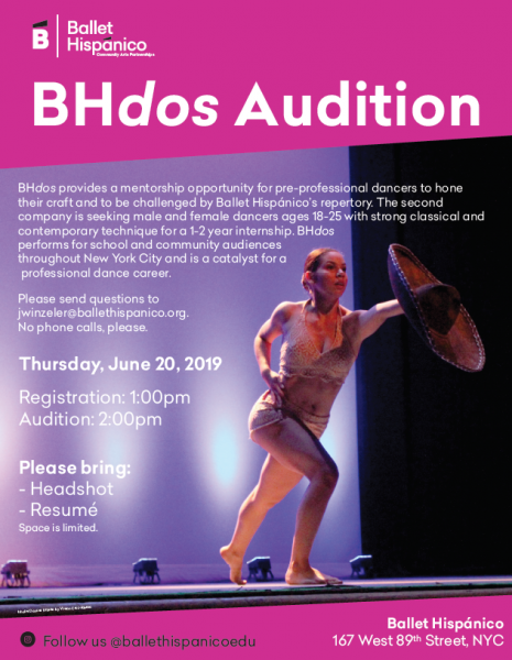 Bhdos audition flyer.