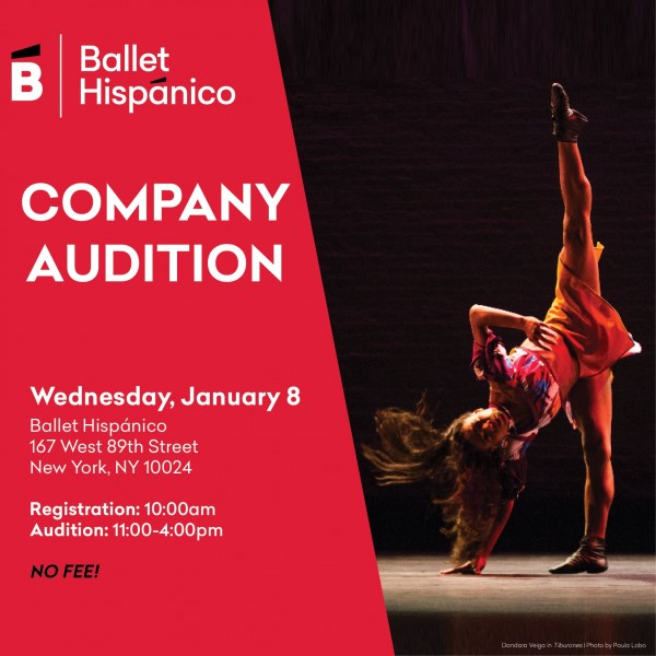 Ballet Hisp&aacute;nico Company Audition Flyer