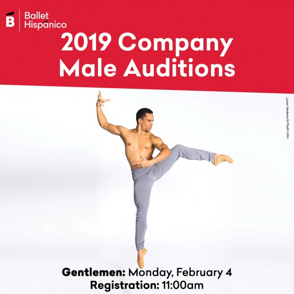 Ballet Hisp&aacute;nico 2019 Male Company Auditions