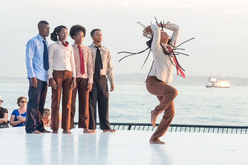 Group of dancers watching another dancer