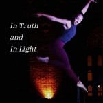 Dancer is leaping high facing side with leg in parallel passe position and bottom leg extended,.