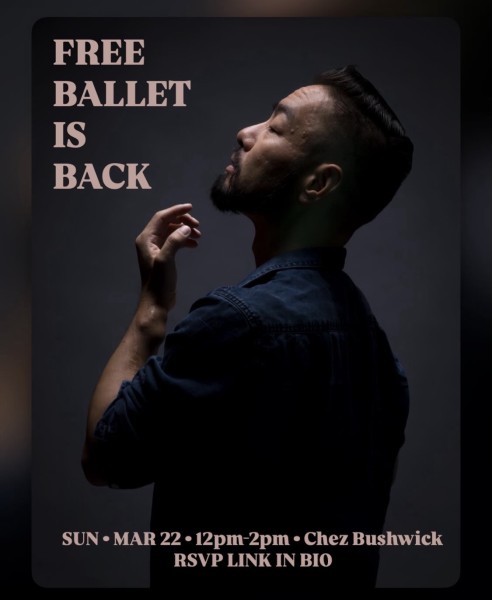 Side profile of Peter Cheng, dancer wearing a dark blue shirt with light shining from above.