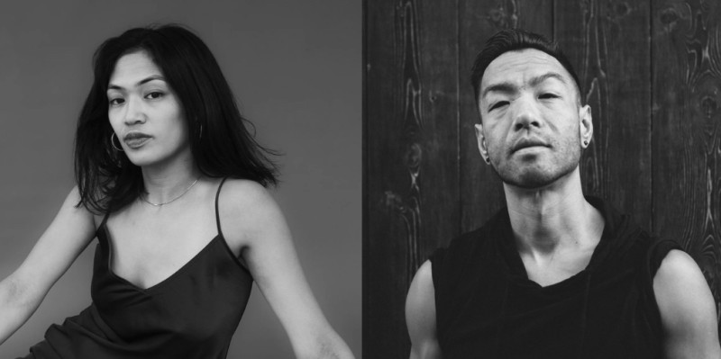 Two black and white headshots featuring teaching artists Keerat and Peter
