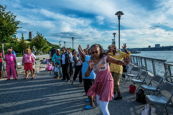 Class participants at Summer on the Hudson: Variable Pop Dance Workshop