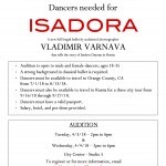 The image is the flyer for the audition!