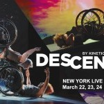 Andromeda and Venus, reimagined as interracial lovers, claim their desire as wheels fly within inches of the ramp&rsquo;s edges