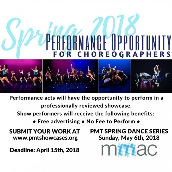 Spring 2018, performance opportunity for choreographers. 