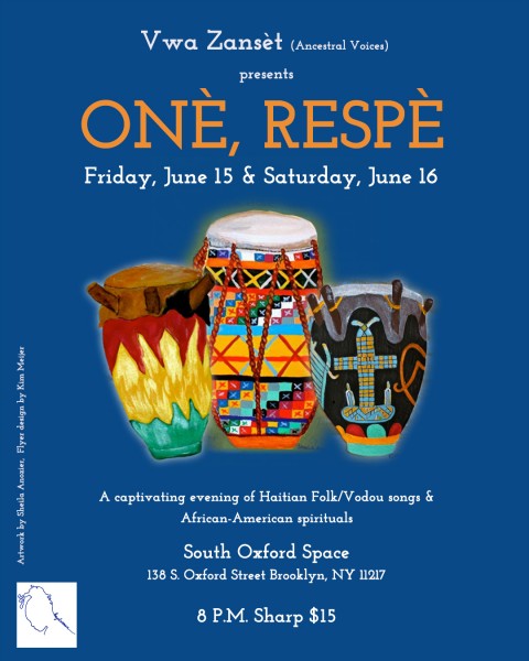 A captivating evening of Haitian Folk/ Vodou songs & African-American spirituals created and directed by Sheila Anozier. 