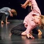 Photo of dancer dynamically moving over the floor