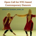 Poster with text, featuring an image two dancers in traditional Indian attire with scarfs that are tied around their head.