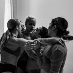 MICHIYAYA Dance dancers huddled during the premiere of /wē/ part one
