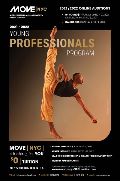 MOVE|NYC| 2021-2022 YOUNG PROFESSIONALS PROGRAM ONLINE AUDITIONS!