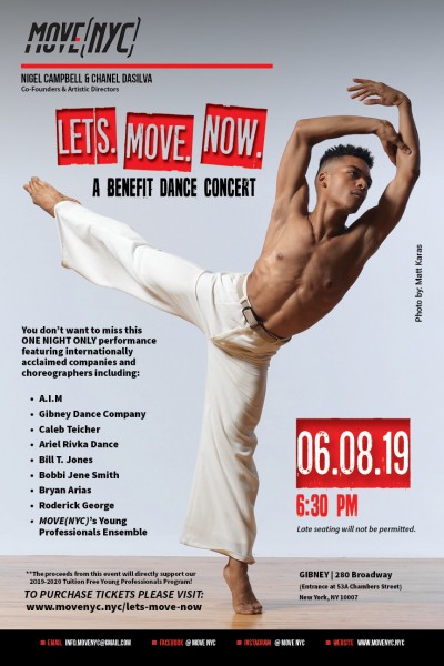Join MOVE(NYC) for our fourth annual LET’S.MOVE.NOW: A Benefit Dance Concert. This is our biggest event of the year with a stell