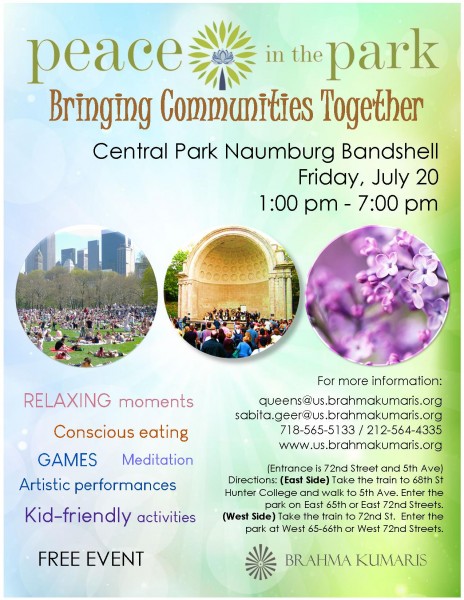 The annual Peace in the Park event