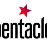 Pentacle logo with a red star 