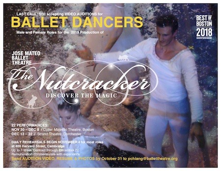 Last Call for Male and Female Ballet Dancers for The Nutcracker!