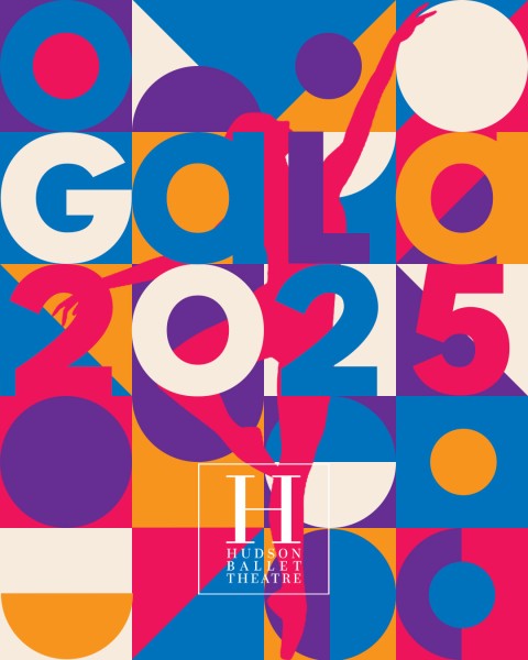 A colorful image with the silhouette of a dancer and text reading "Gala 2025"  