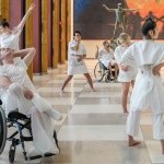 Live sculpture participants at the United Nations lobby