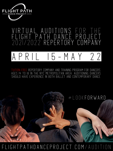 Audition Poster for Flight Path Dance Project