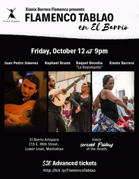 Flamenco Tablao en El Barrio on Friday, October 12th, 2018 at 9:00 pm