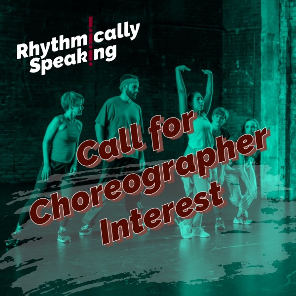 Dance image with text "Call for Choreographer Interest"