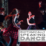 Dancers in plaid shirts grooving with company logo overlayed